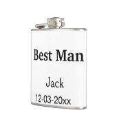 EENVOUDIG MINIMAAL voeg je naam toe beste getuige Heupfles (Links)