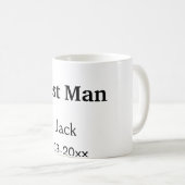 EENVOUDIG MINIMAAL voeg je naam toe beste getuige Koffiemok (Voorkant rechts)