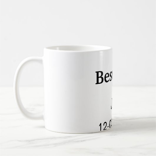 EENVOUDIG MINIMAAL voeg je naam toe beste getuige Koffiemok (Links)