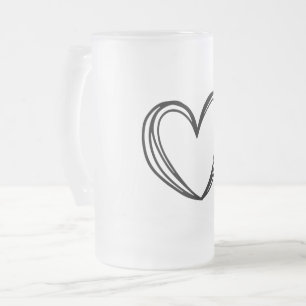 eenvoudig minimaal voeg jouw tekst monogram foto v matglas bierpul