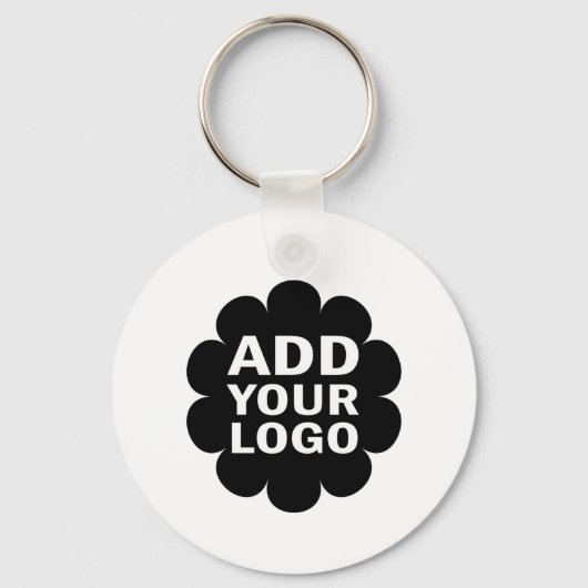 Eenvoudig Minimaal Voeg uw Business Logo Promotion Sleutelhanger (Voorkant)