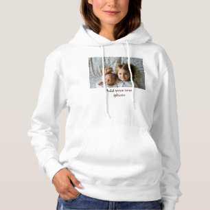 eenvoudig minimaal VOEG UW FOTO TEKST CHRISTMAS TO Hoodie