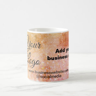 eenvoudig minimaal voeg uw logo/design roze oranje koffiemok