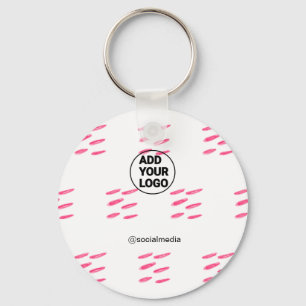 eenvoudig minimaal voeg uw logo/ontwerp waterverf sleutelhanger