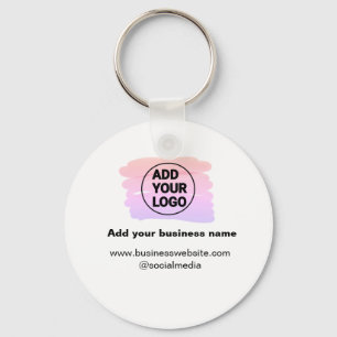 eenvoudig minimaal voeg uw logo/ontwerp waterverf sleutelhanger