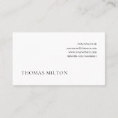 Eenvoudig minimaal zwart-wit netwerk van consultan visitekaartje (Voorkant)