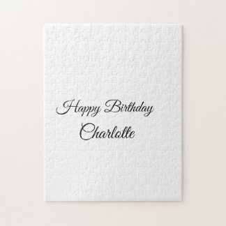 EENVOUDIG MINIMAL.CUTIE ADD NAME BABY happy birthd Legpuzzel