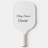 EENVOUDIG MINIMAL.CUTIE VOEGT HET baby shower VAN Pickleball Paddle (Achterkant)