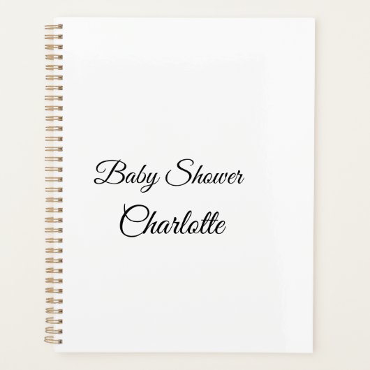 EENVOUDIG MINIMAL.CUTIE VOEGT HET baby shower VAN  Planner (Voorkant)