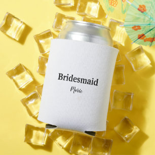 EENVOUDIG MINIMAL jouw naam aangepaste bridesmaid Blikjeskoeler