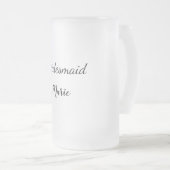 EENVOUDIG MINIMAL jouw naam aangepaste bridesmaid Matglas Bierpul (Voorkant rechts)