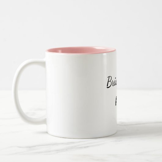 EENVOUDIG MINIMAL jouw naam aangepaste bridesmaid  Tweekleurige Koffiemok (Links)