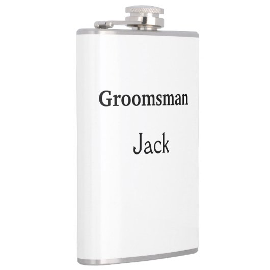 EENVOUDIG MINIMAL jouw naam aangepaste Groomsman F Heupfles (Rechts)