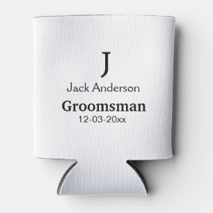EENVOUDIG MINIMAL jouw naam aangepaste Groomsman t Blikjeskoeler