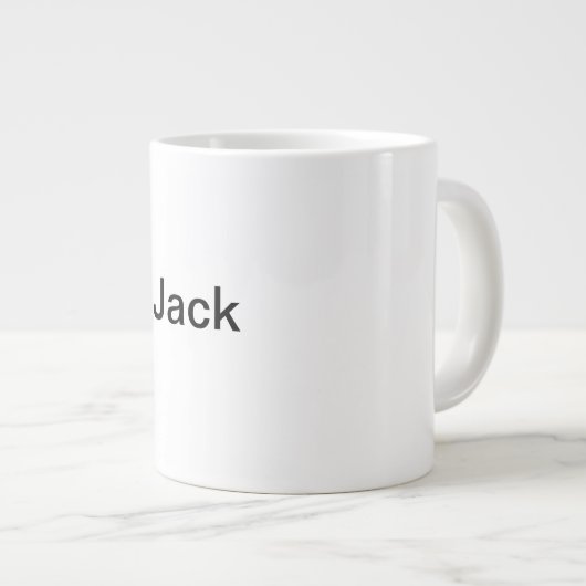 EENVOUDIG MINIMAL jouw naam aangepaste Groomsman t Extra Grote Beker (Voorkant rechts)