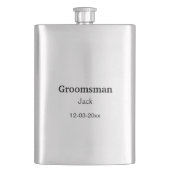 EENVOUDIG MINIMAL jouw naam aangepaste Groomsman t Flacon (Voorkant)