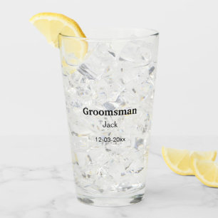 EENVOUDIG MINIMAL jouw naam aangepaste Groomsman t Glas