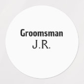EENVOUDIG MINIMAL jouw naam aangepaste Groomsman t Labels (Design 2)