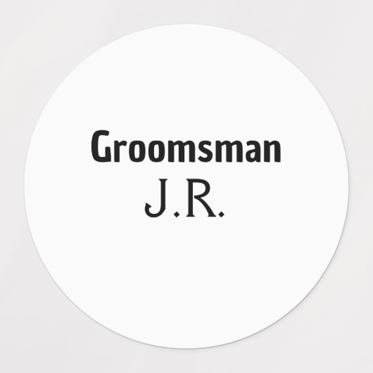 EENVOUDIG MINIMAL jouw naam aangepaste Groomsman t Labels (Design 1)
