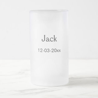 EENVOUDIG MINIMAL jouw naam aangepaste Groomsman t Matglas Bierpul