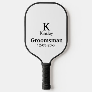 EENVOUDIG MINIMAL jouw naam aangepaste Groomsman t Pickleball Paddle