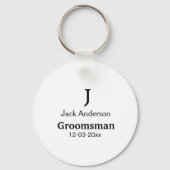 EENVOUDIG MINIMAL jouw naam aangepaste Groomsman t Sleutelhanger (Voorkant)