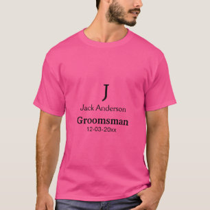 EENVOUDIG MINIMAL jouw naam aangepaste Groomsman t T-shirt