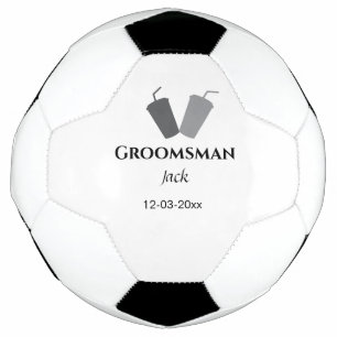 EENVOUDIG MINIMAL jouw naam aangepaste Groomsman t Voetbal