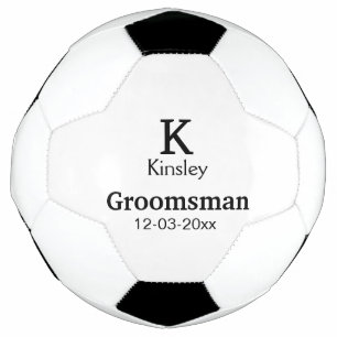 EENVOUDIG MINIMAL jouw naam aangepaste Groomsman t Voetbal