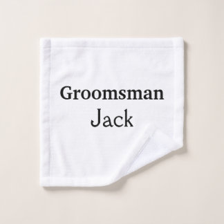 EENVOUDIG MINIMAL jouw naam aangepaste Groomsman t Washandje