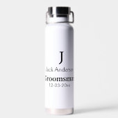 EENVOUDIG MINIMAL jouw naam aangepaste Groomsman t Waterfles (Achterkant)