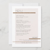 Eenvoudig Minimal Modern Blush Roze Goud Wit Menu Kaart (Voorkant)