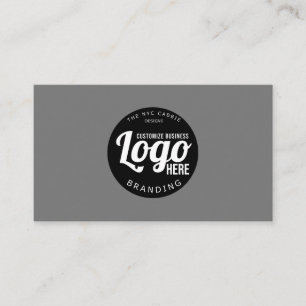 Eenvoudig Minimal Modern Grey Uw Logo hier Visitekaartje