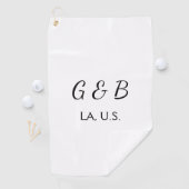 EENVOUDIG MINIMAL voeg je koppel naam tekst toe Golfhanddoek (Insitu)