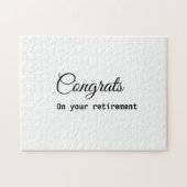 Eenvoudig minimale felicitaties met pensionering legpuzzel (Horizontaal)