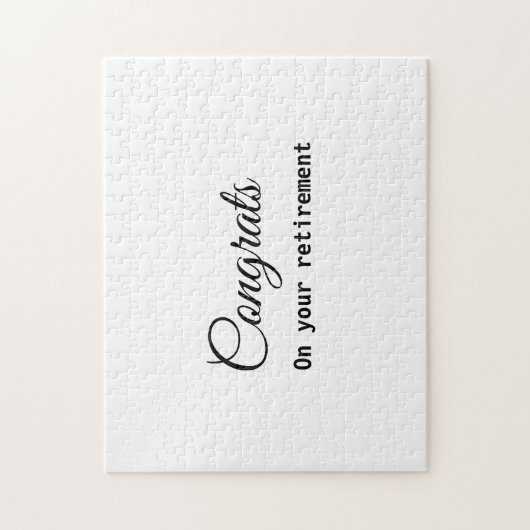 Eenvoudig minimale felicitaties met pensionering legpuzzel (Verticaal)