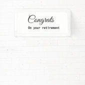 Eenvoudig minimale felicitaties met pensionering spandoek (Insitu)