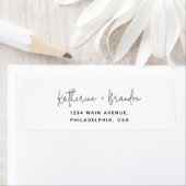 Eenvoudig Minimale Kalligrafie-script bruiloft Etiket (Insitu)