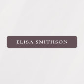 Eenvoudig Minimale Paarse en Tan Add Jouw naam Sch Labels (Design 2)