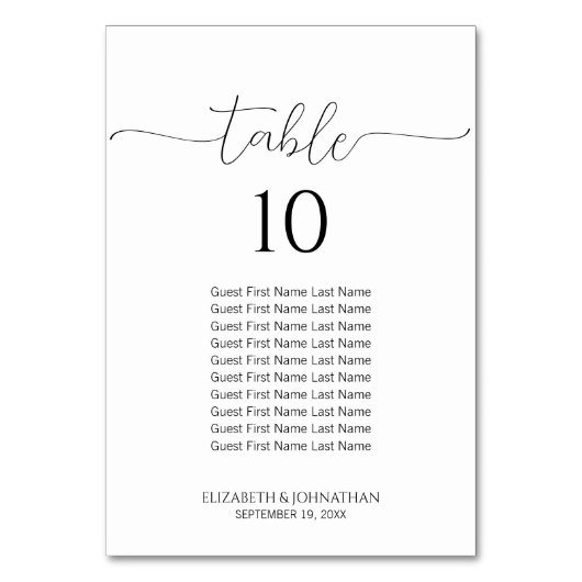 Eenvoudig Minimale scriptweddenschappen Kaart (Voorkant)