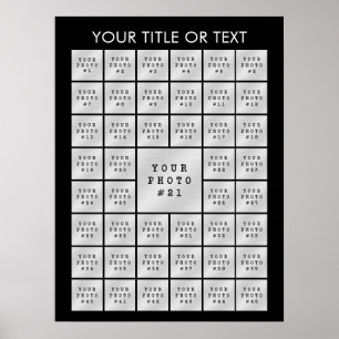 Eenvoudig minimalistisch 45-fotocollage op maat poster