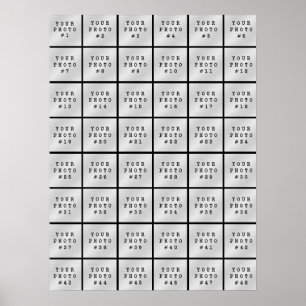 Eenvoudig minimalistisch 48 Photo Collage Black Poster