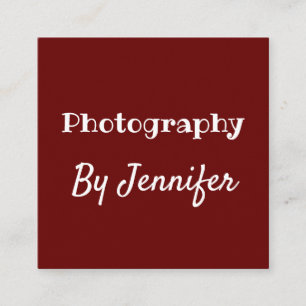 eenvoudig minimalistisch aangepast logo witte foto vierkante visitekaartje
