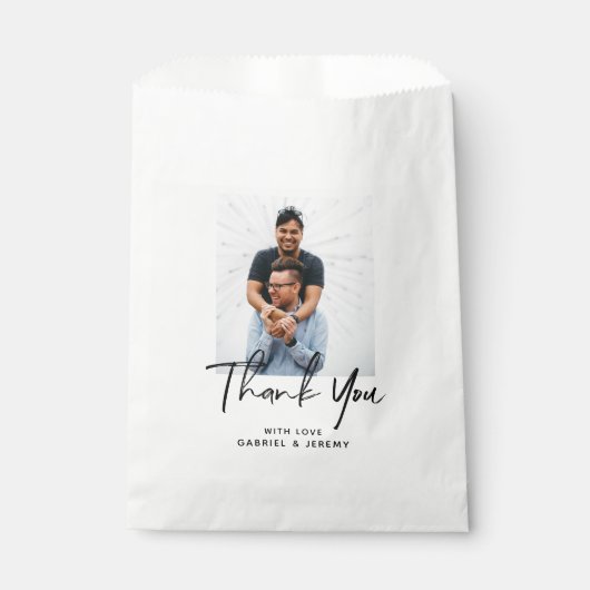 Eenvoudig minimalistisch aangepast script voor fot bedankzakje (Voorkant)