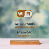 Eenvoudig minimalistisch aangepast WiFi-netwerkwac Acryl Bord (Neutraal)