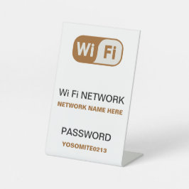 Eenvoudig minimalistisch aangepast WiFi-netwerkwac Reclamebord Met Voetstuk