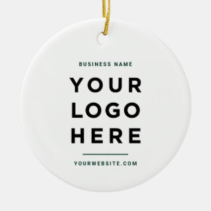 Eenvoudig Minimalistisch Aangepast Zakelijk Logo Keramisch Ornament