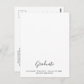 Eenvoudig minimalistisch Afstuderen Afstuderen Har Briefkaart (Voorkant / Achterkant)