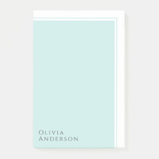 Eenvoudig minimalistisch asqua-kleurenblok post-it® notes