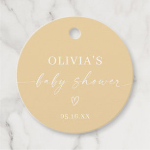 Eenvoudig minimalistisch Baby shower Bedankjes Labels